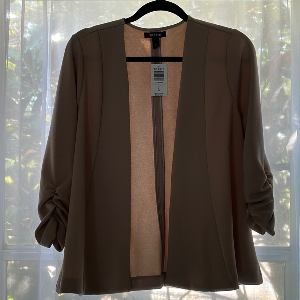 TORRID New with tag drape front blazer